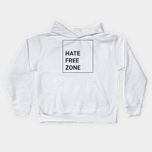 Hate Free Zone (left) Kids Hoodie